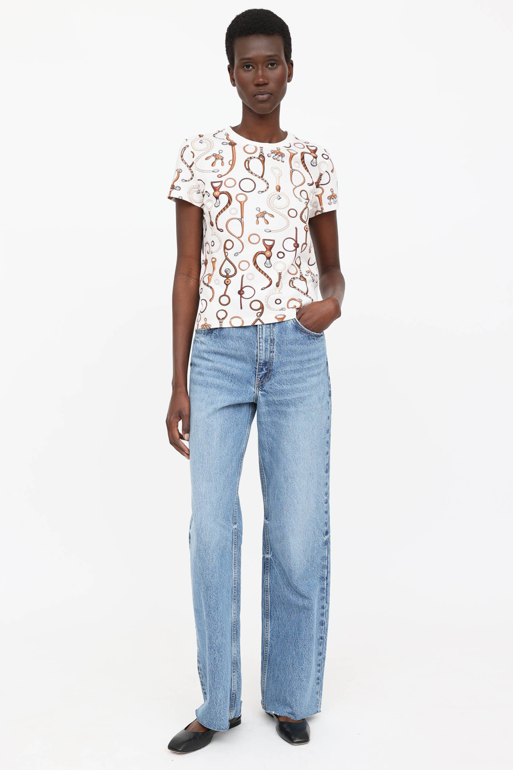 Hermès Printed Crewneck T-Shirt
