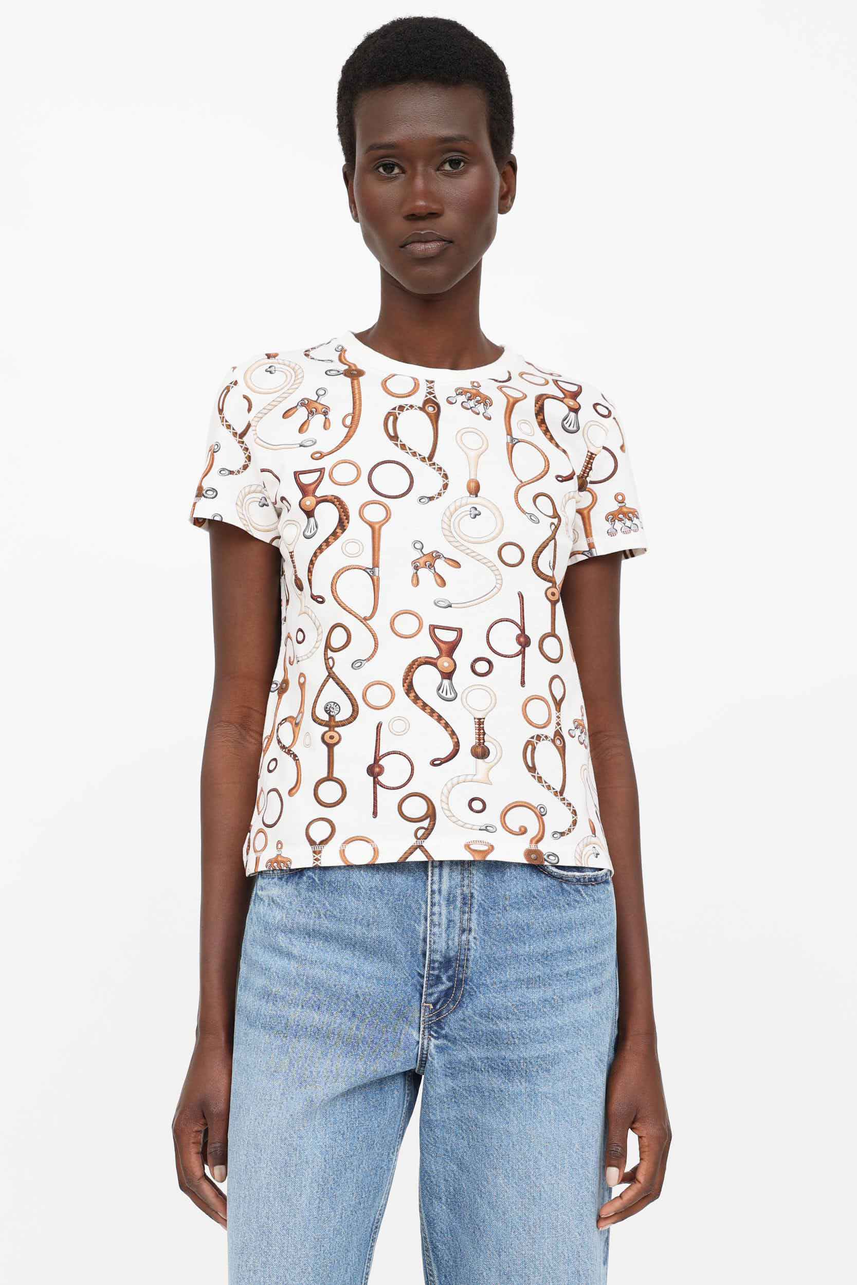 Hermès Printed Crewneck T-Shirt