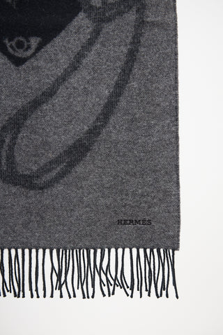 Hermès Cashmere Camails Jacquard Scarf