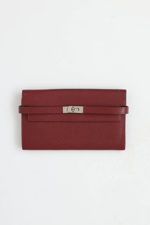 Hermès 2023 Chevre Mysore Kelly Wallet