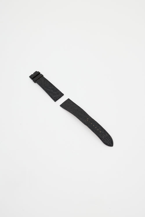 Hermès Red Embossed Leather & Diamond Arceau Watch