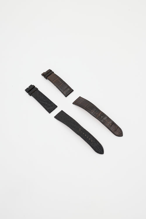 Hermès Red Embossed Leather & Diamond Arceau Watch