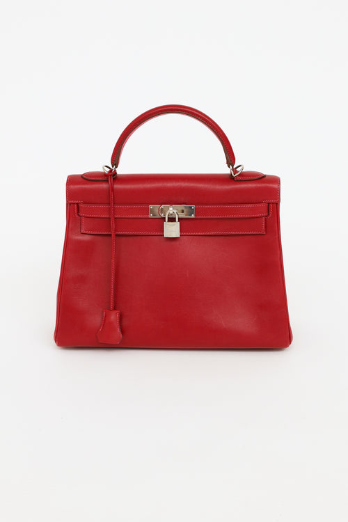 Hermès 2010 Rose Tyrien So Flash Kelly 32 Tadelakt Leather Bag