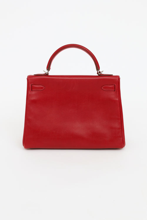 Hermès 2010 Rose Tyrien So Flash Kelly 32 Tadelakt Leather Bag
