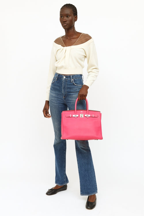 Hermes Rose Tyrian Birking 35 Bag