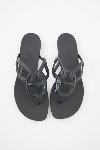 Hermès Rubber Egerie Sandal
