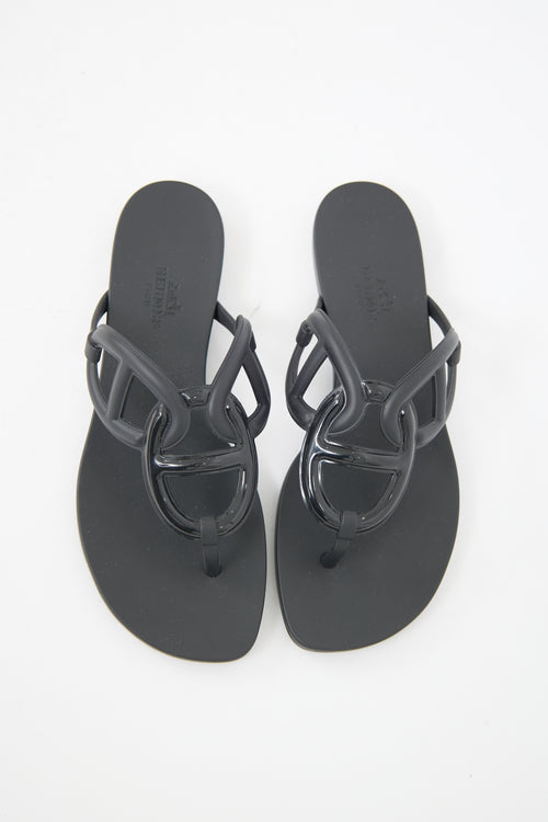 Hermès Rubber Egerie Sandal