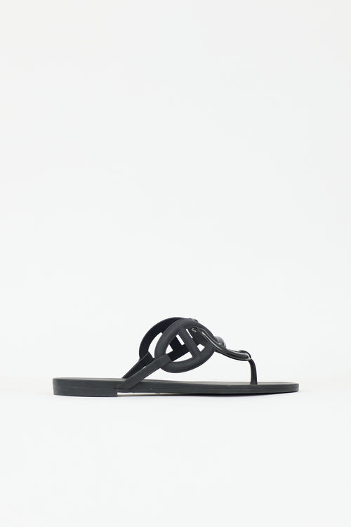 Hermès Rubber Egerie Sandal