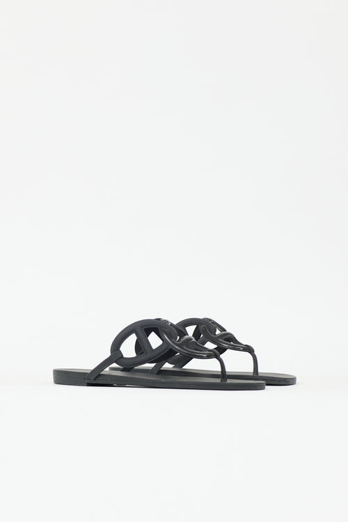 Hermès Rubber Egerie Sandal