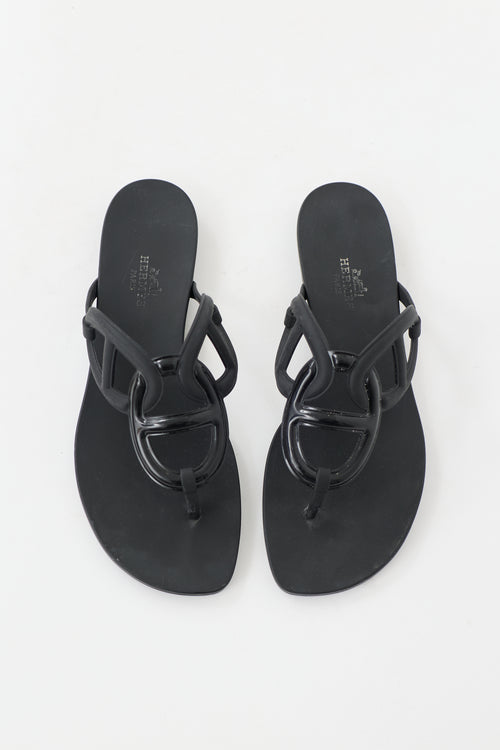 Hermès Rubber Egerie Sandal