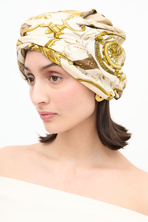 Hermès Silk Etriers Ruched Hat