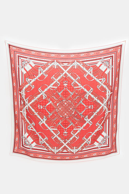 Hermès Silk Mors a Jouets Bandana 140 Scarf