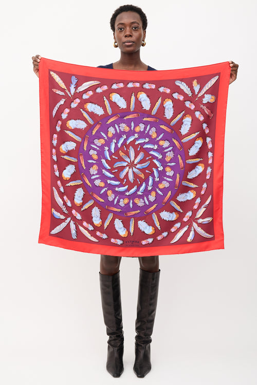 Hermès Silk Plumes II 90 Scarf
