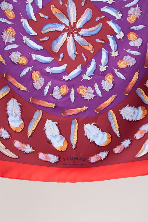Hermès Silk Plumes II 90 Scarf