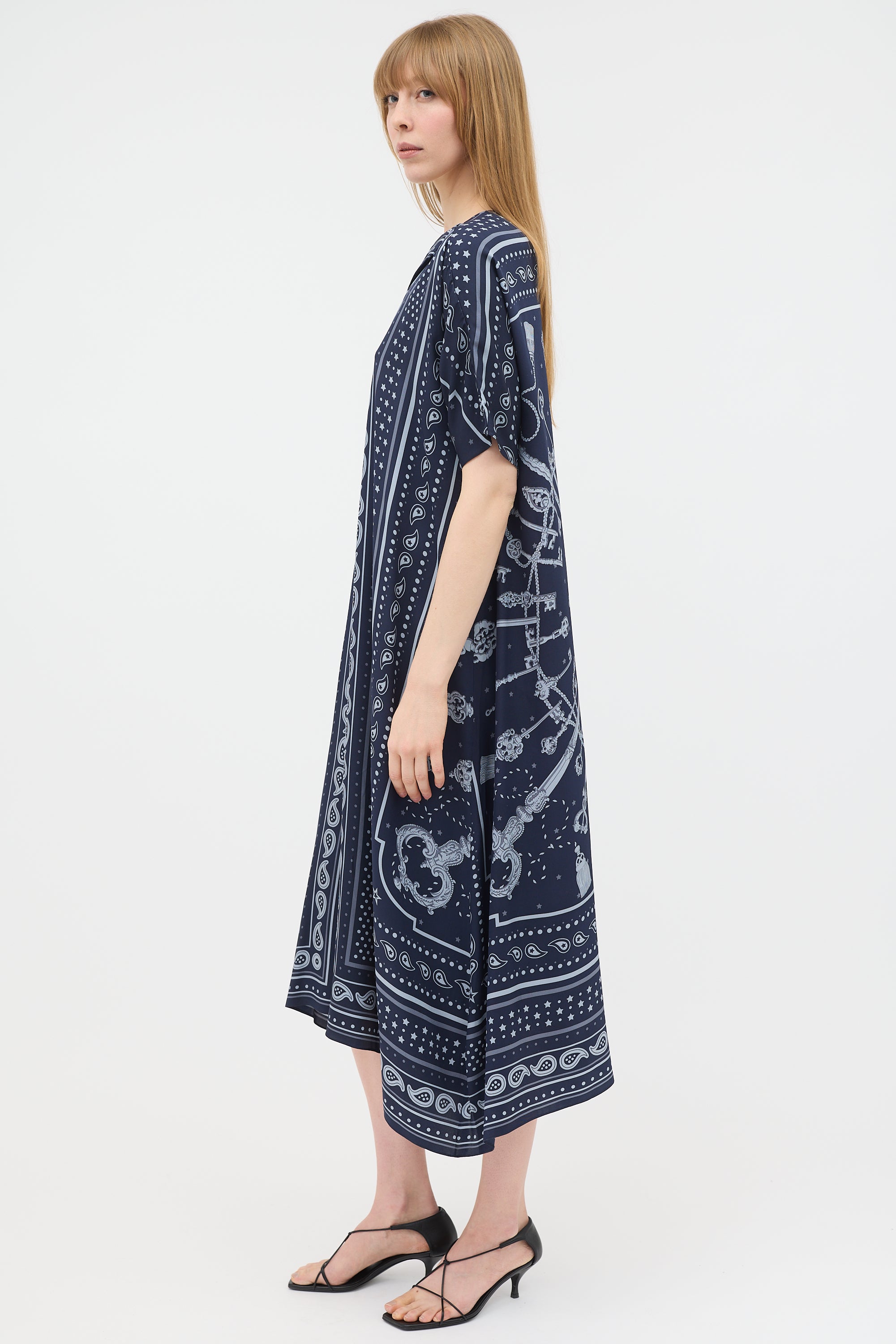 Hermès Silk Printed Tunic Dress