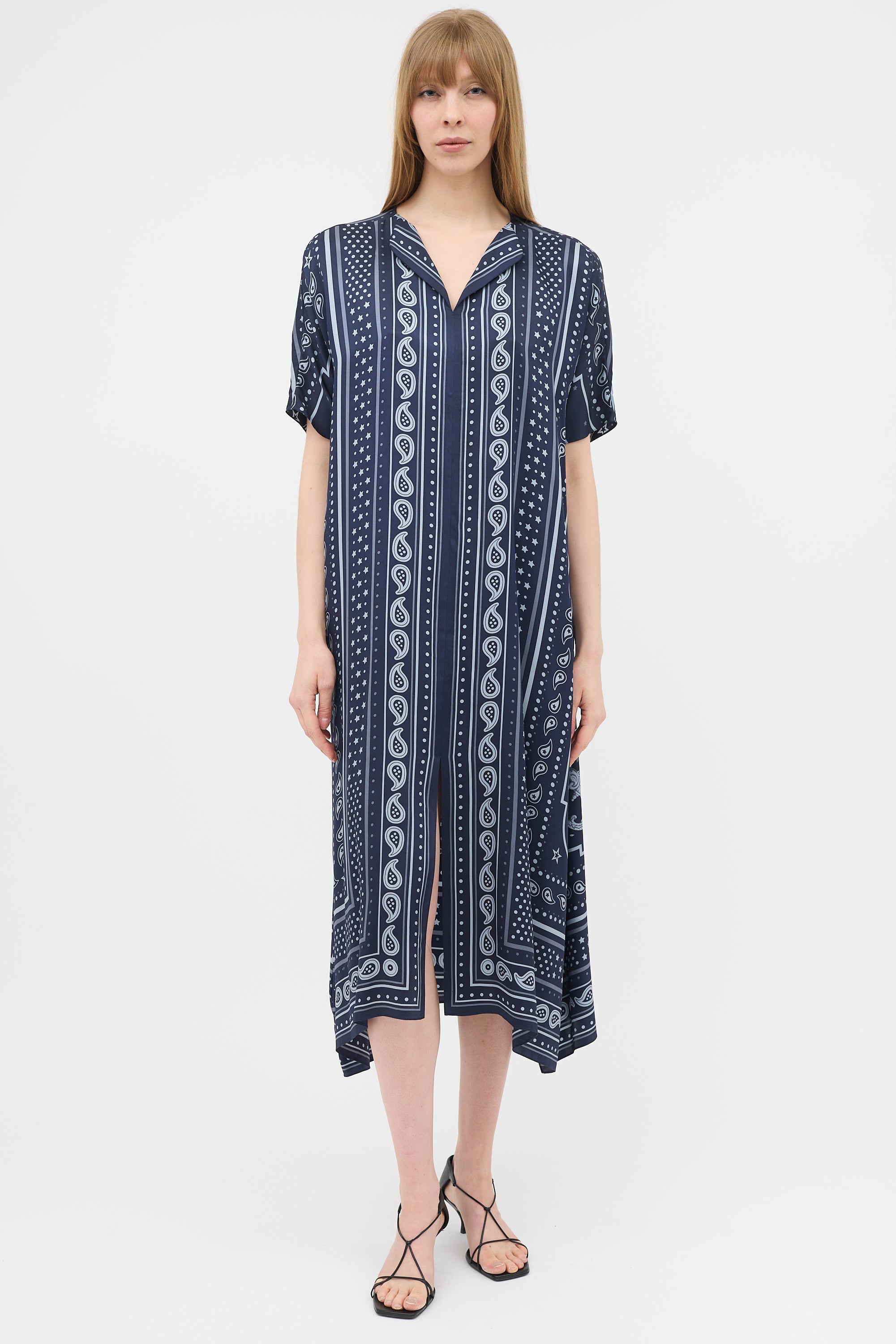 Hermès Silk Printed Tunic Dress