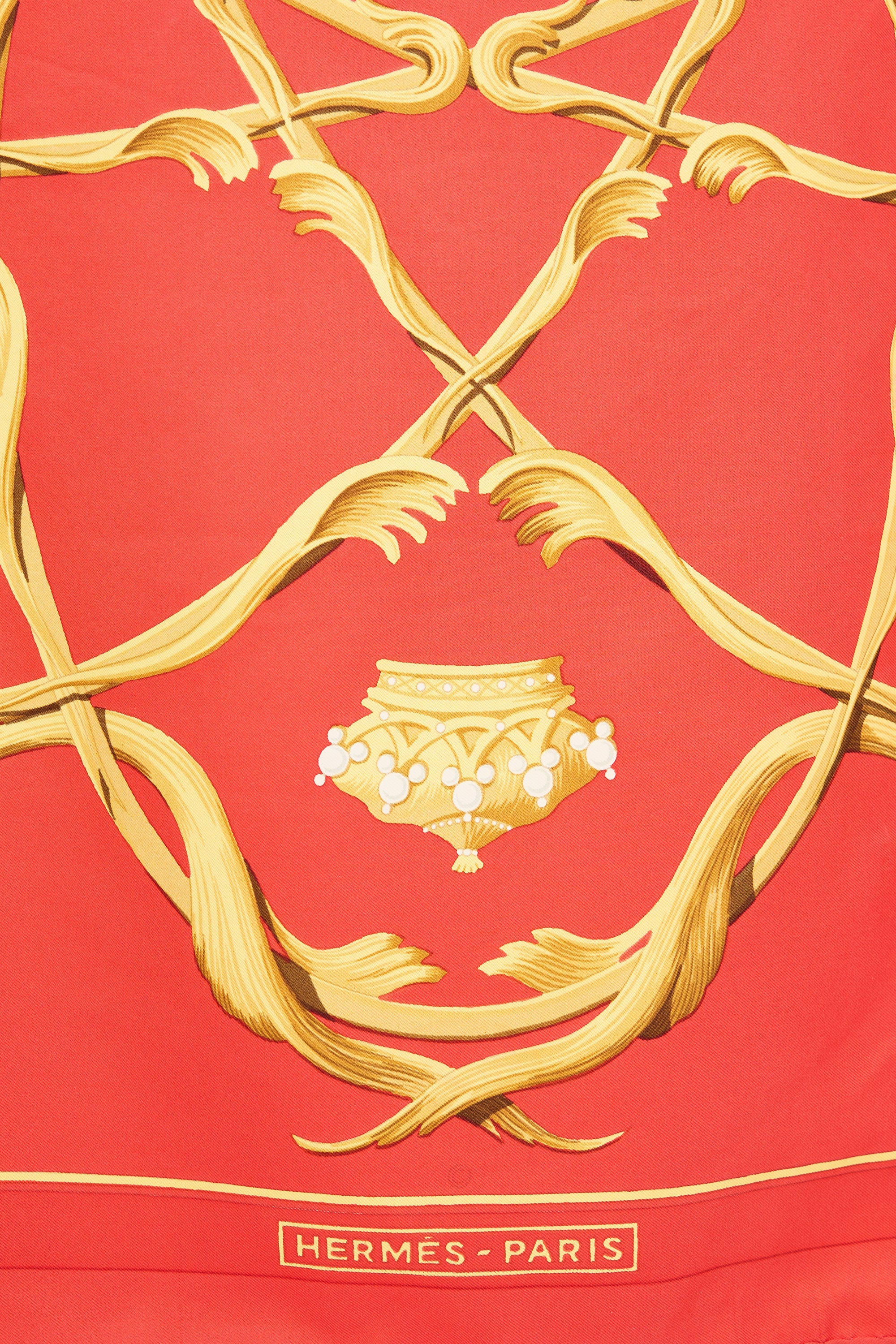 Hermès Silk Couronnes 90 Scarf