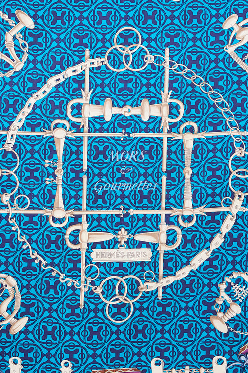 Hermès Silk Mors Et Gourmettes 90 Scarf