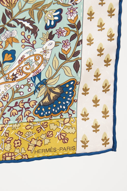 Hermès Silk Piqué Fleuri De Provence 45 Scarf