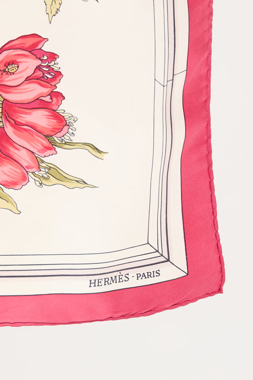 Hermès Silk Quai Aux Fleurs 90 Scarf