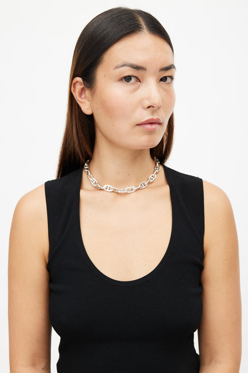 Hermès Silver Large Chaine D'Ancre Necklace