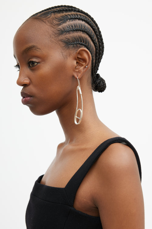 Hermès Sterling Silver Chaine D'Ancre Punk Left Single Earring