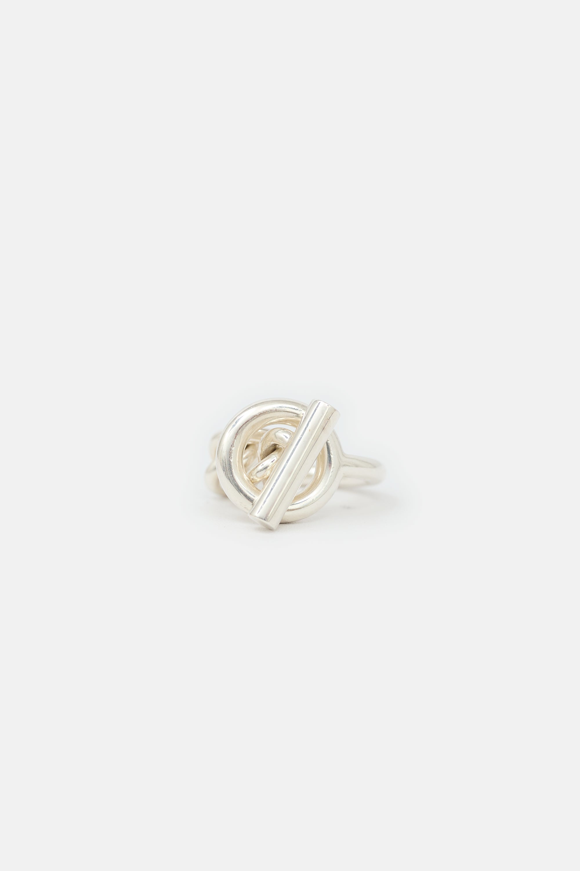 Hermès Sterling Silver Small Croisette Ring
