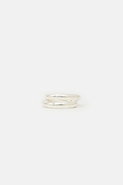 Hermès Sterling Silver Vertige Ring