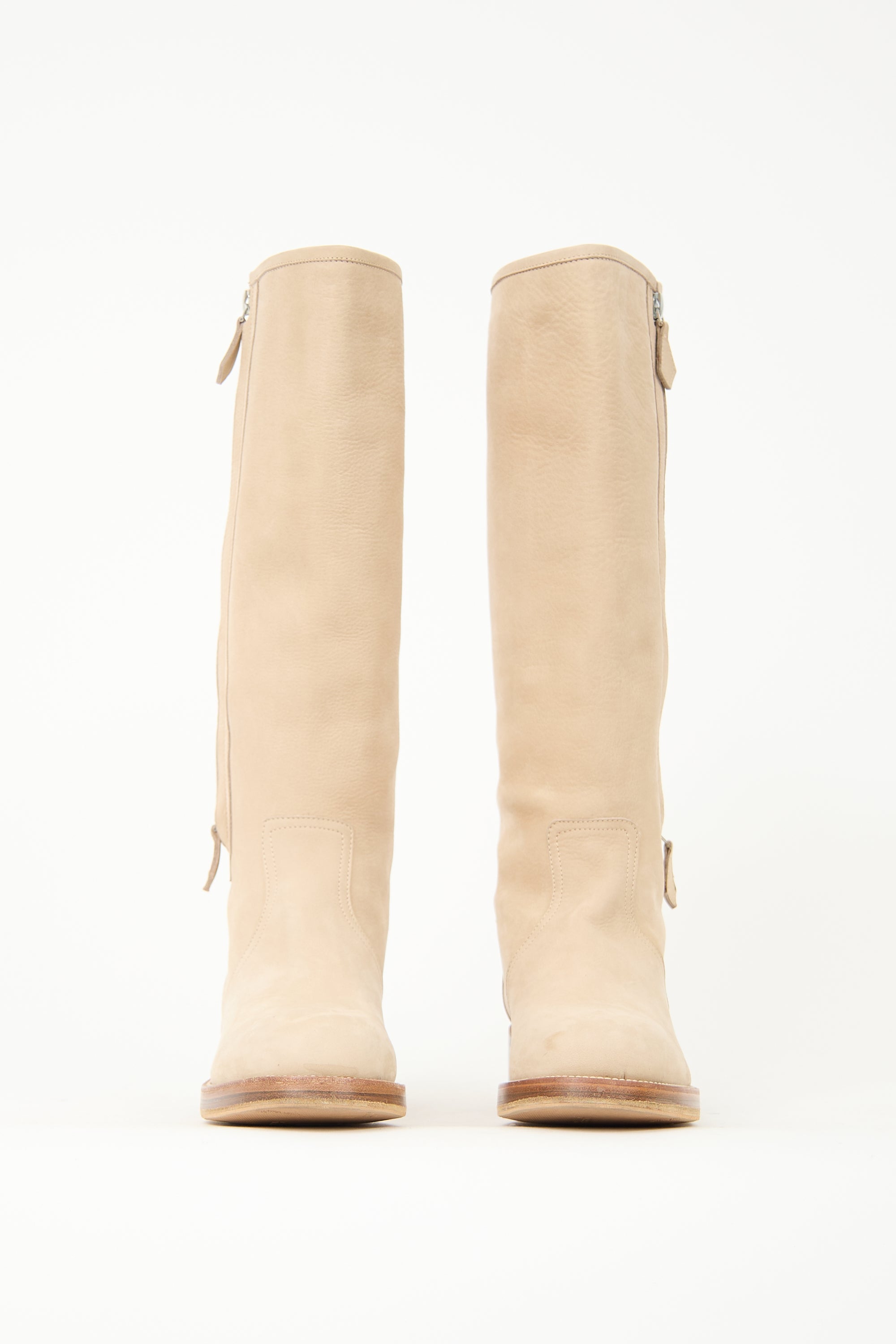 Hermès Suede Knee High Riding Boot