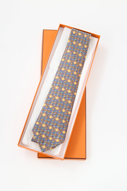 Hermès Silk Sunflower Tie
