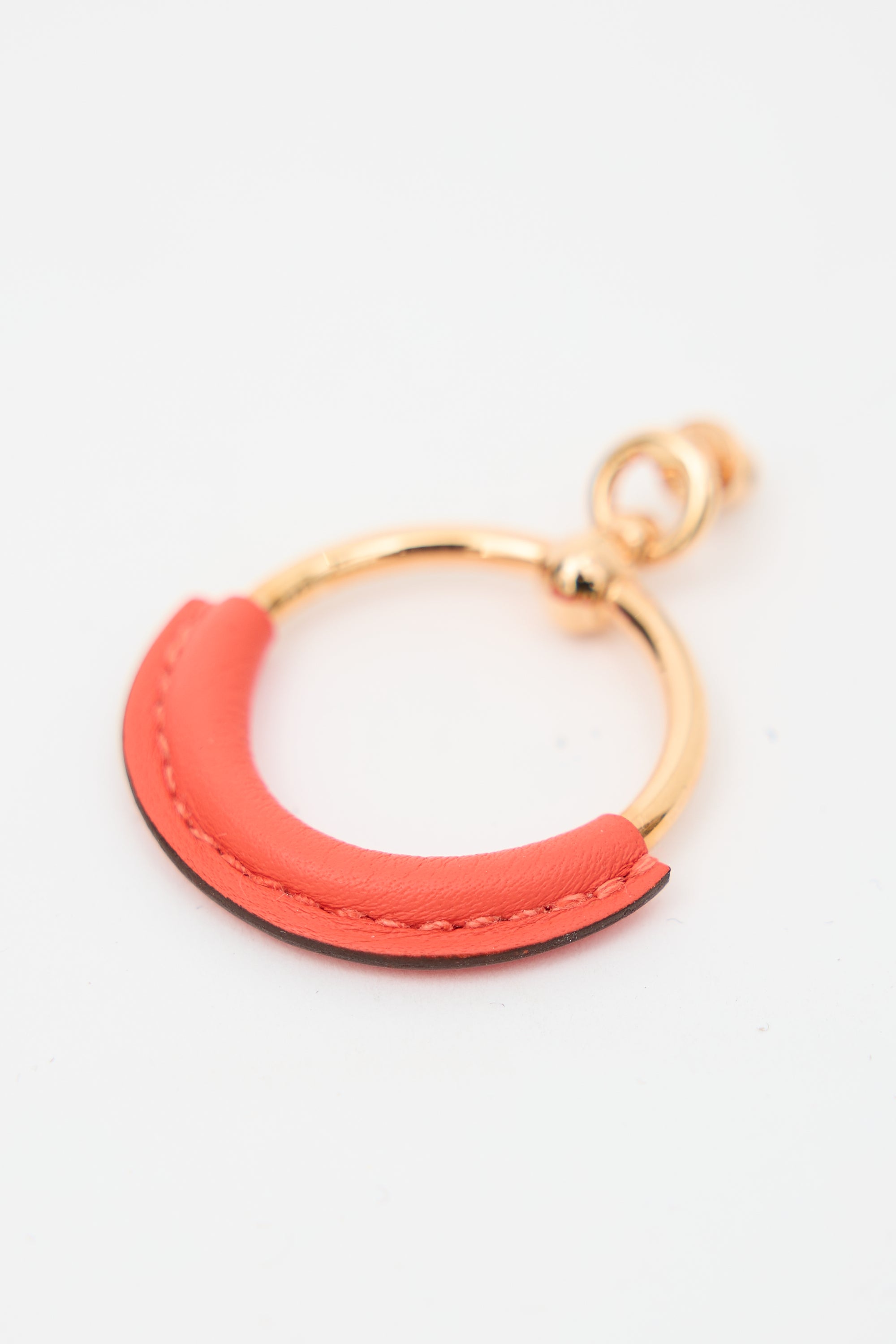 Hermès Swift Leather Loop Earrings