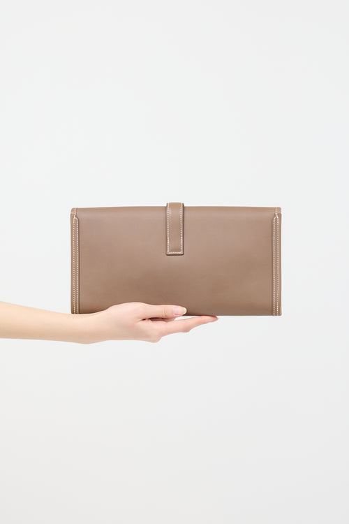 Hermès 2009 Etoupe Swift Jige Elan 29 Clutch