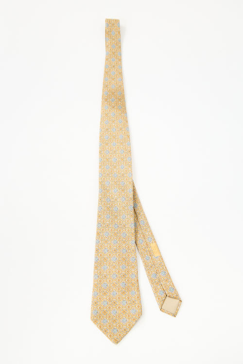 Hermès Silk Tile Print Tie