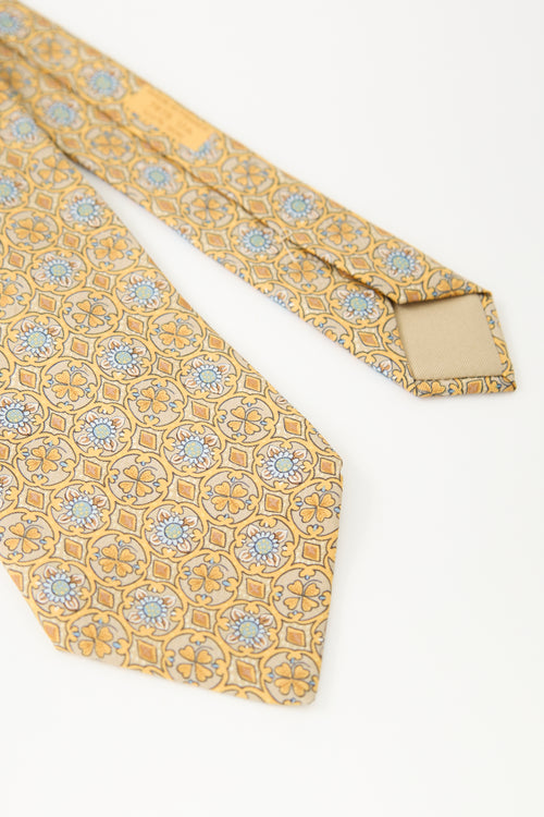 Hermès Silk Tile Print Tie