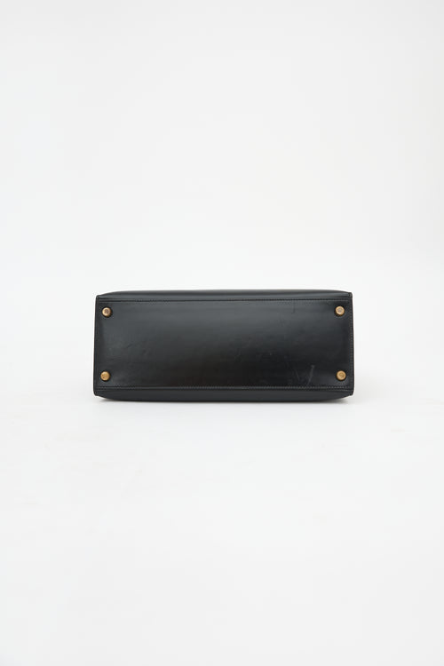 Hermès Vintage Noir Box Kelly Sellier 28 Bag