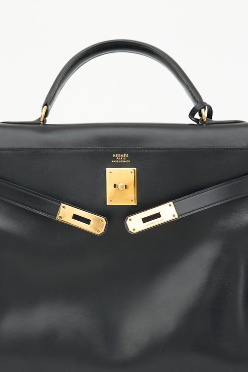 Hermès Vintage Noir H Box Kelly Sellier 32 Bag
