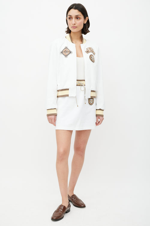Hermès White & Multicolour Patched Co-Ord Set