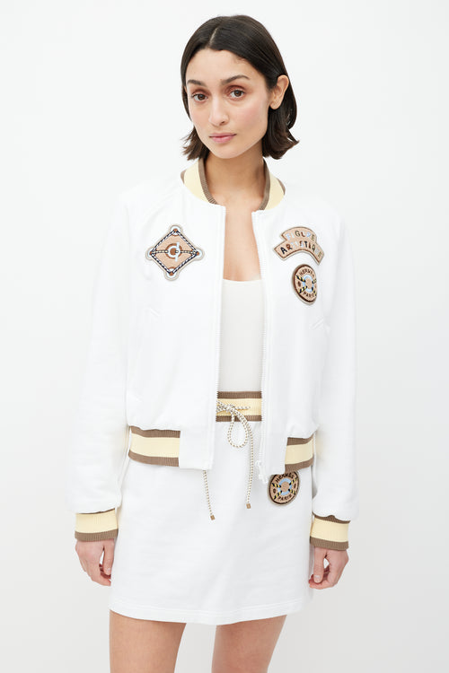 Hermès White & Multicolour Patched Co-Ord Set