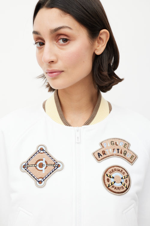 Hermès White & Multicolour Patched Co-Ord Set