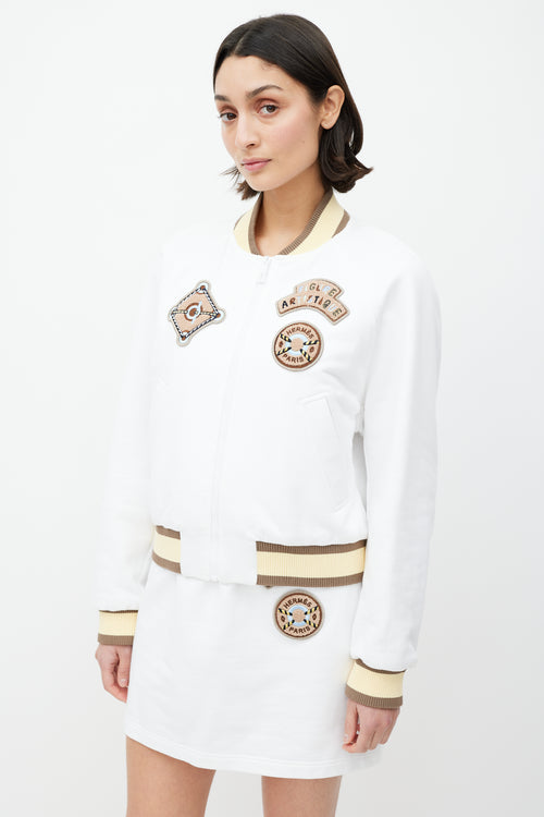 Hermès White & Multicolour Patched Co-Ord Set