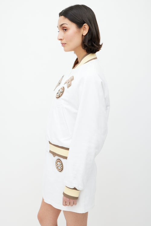 Hermès White & Multicolour Patched Co-Ord Set
