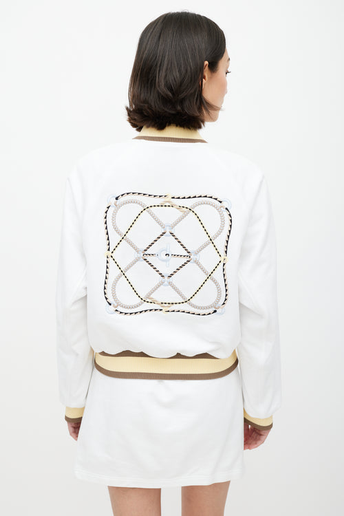 Hermès White & Multicolour Patched Co-Ord Set