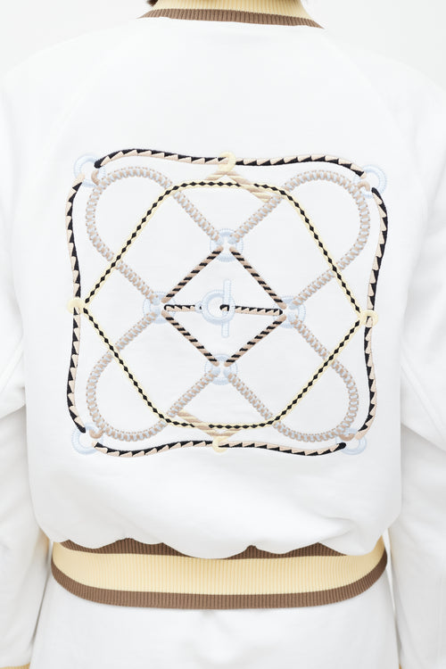 Hermès White & Multicolour Patched Co-Ord Set