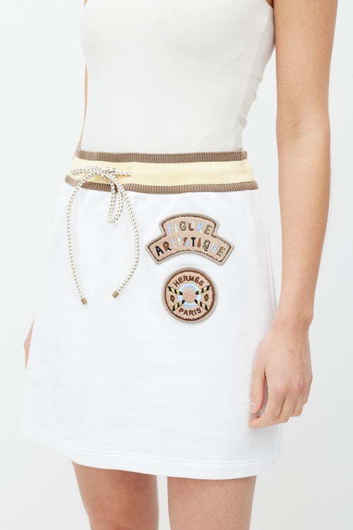 Hermès White & Multicolour Patched Co-Ord Set