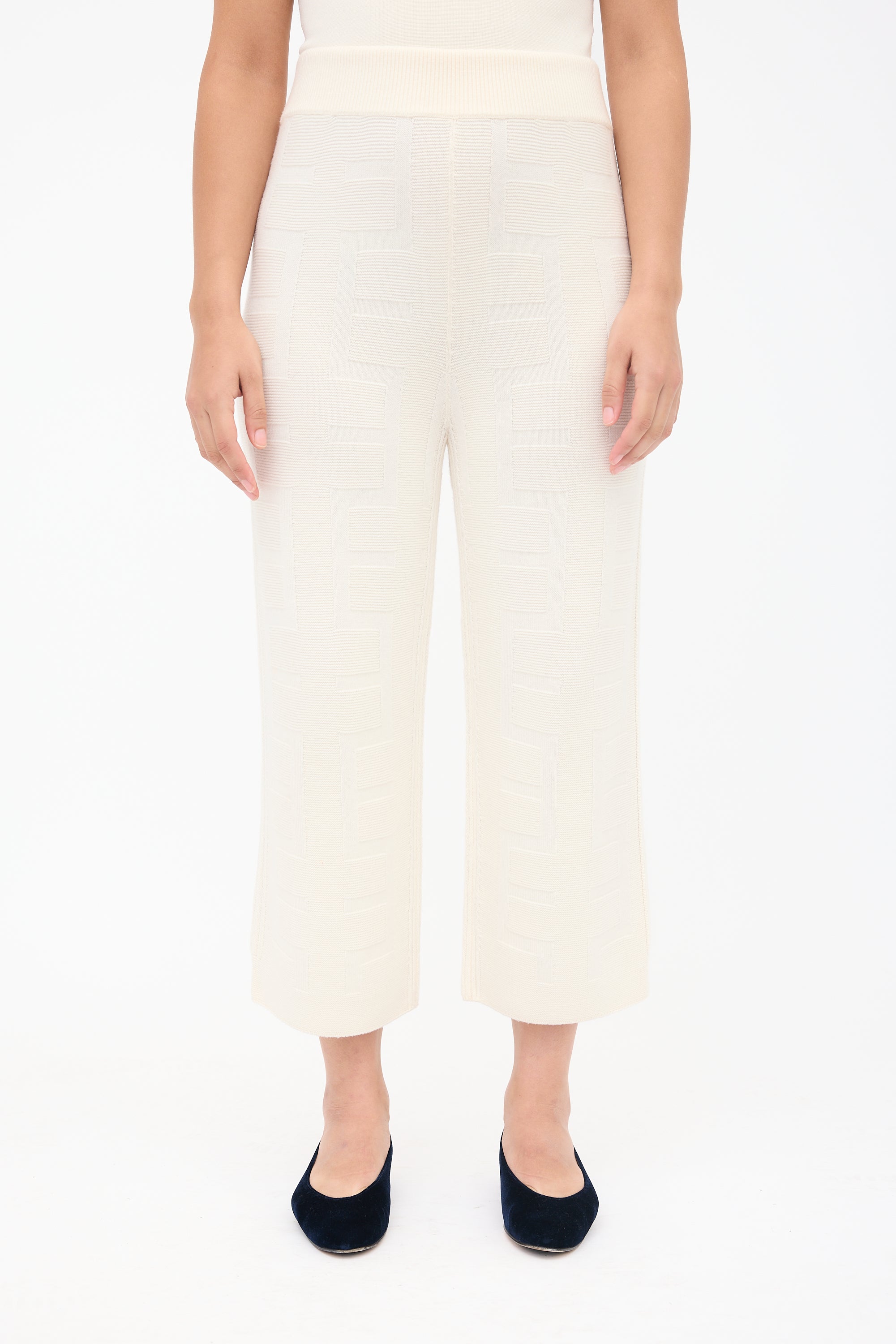 Hermès Wool Geometric Jacquard Pant