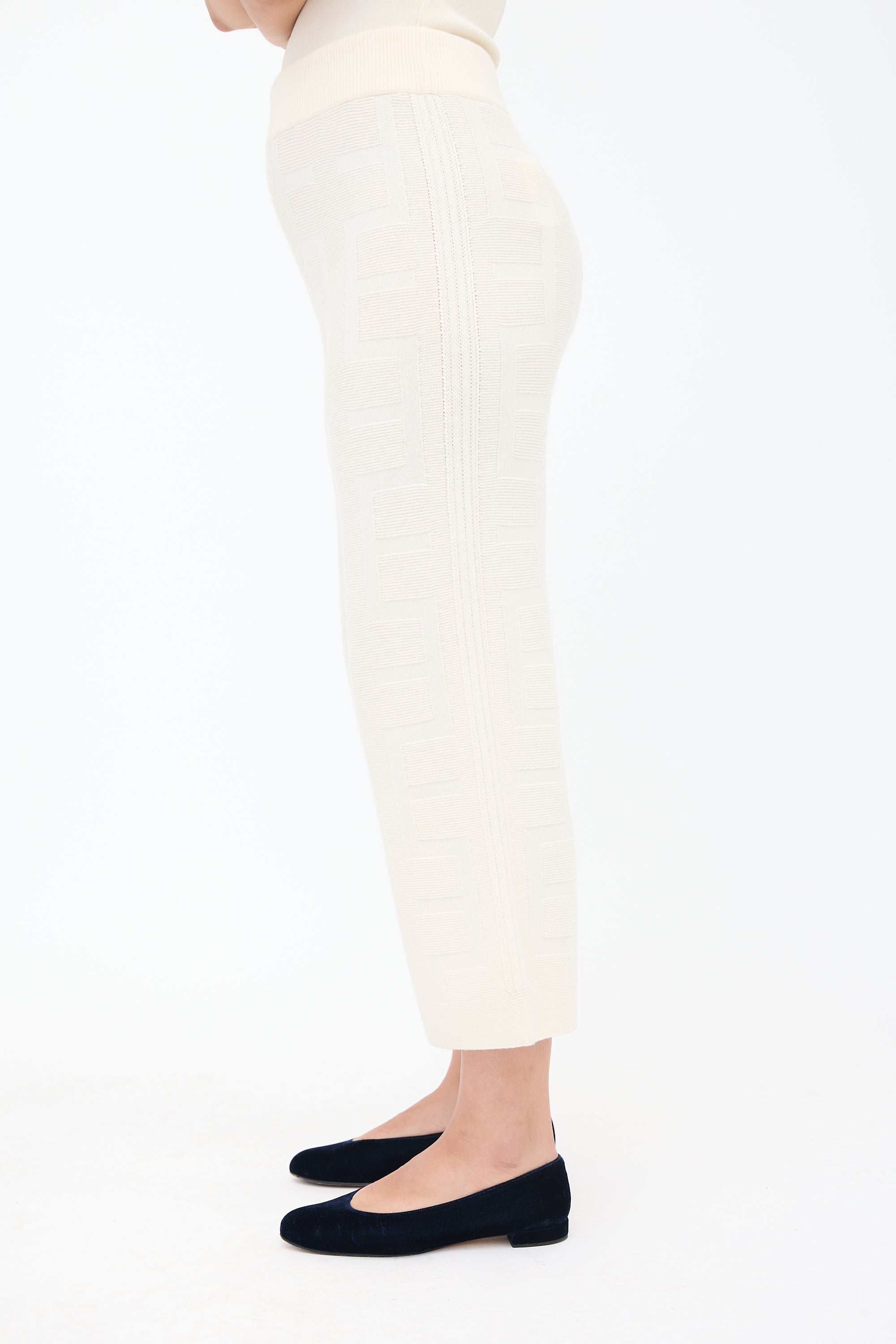 Hermès Wool Geometric Jacquard Pant