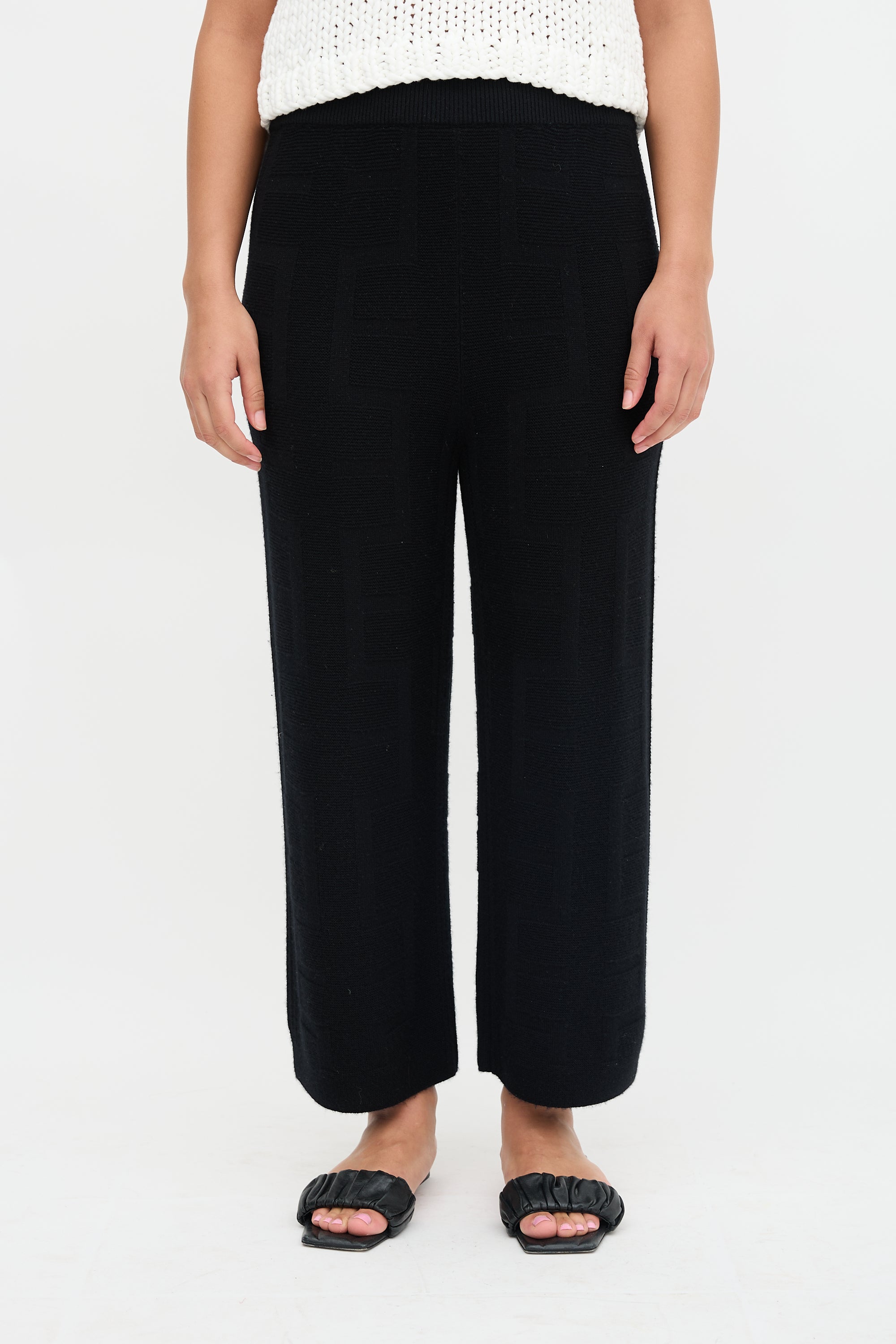Hermès Wool Logo Jacquard Pant