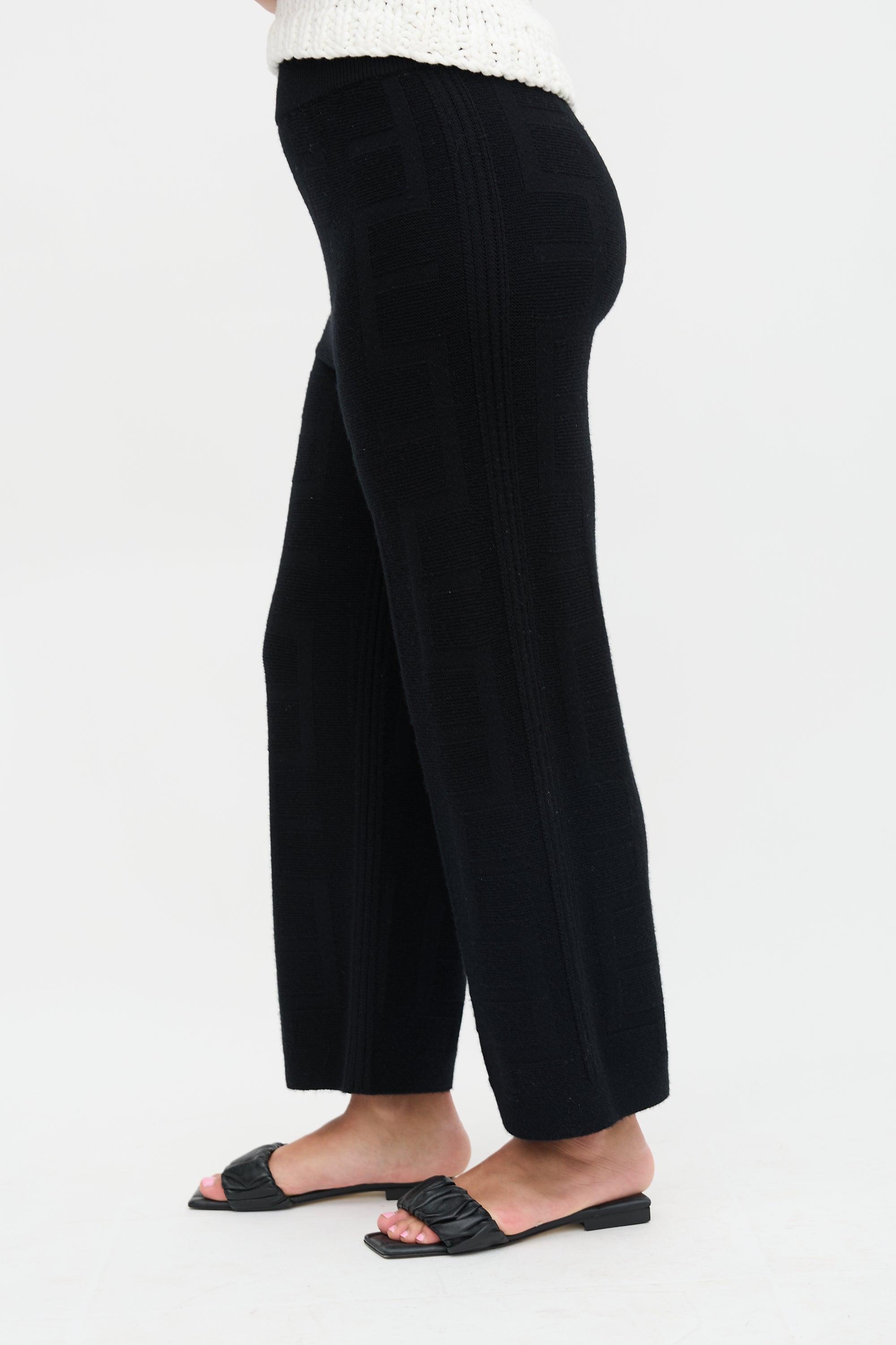 Hermès Wool Logo Jacquard Pant