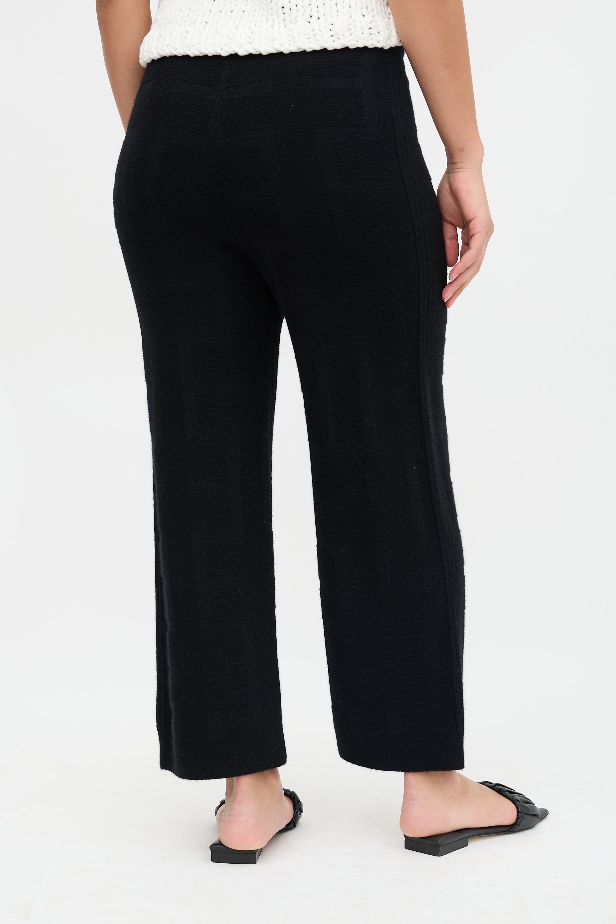 Hermès Wool Logo Jacquard Pant