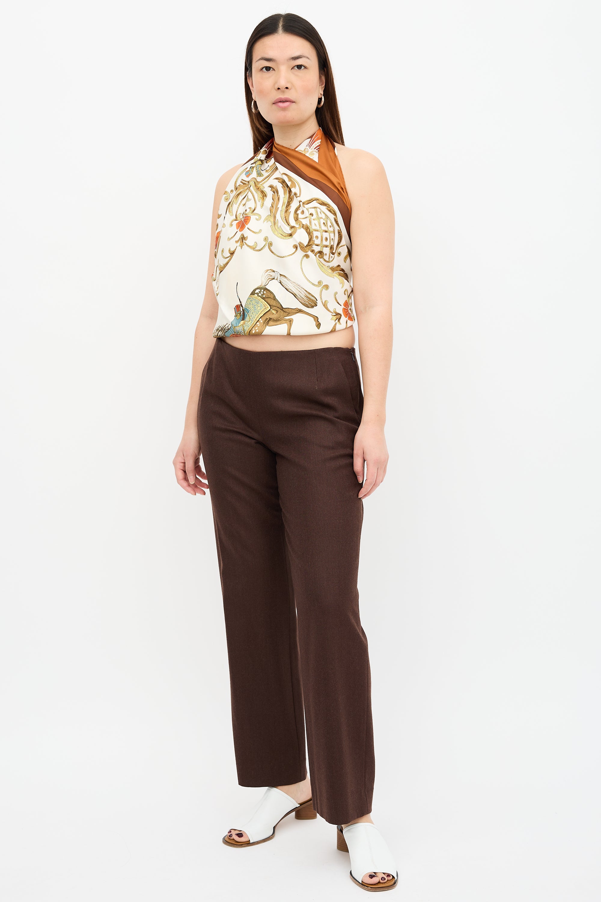Hermès Wool Wide Leg Trouser